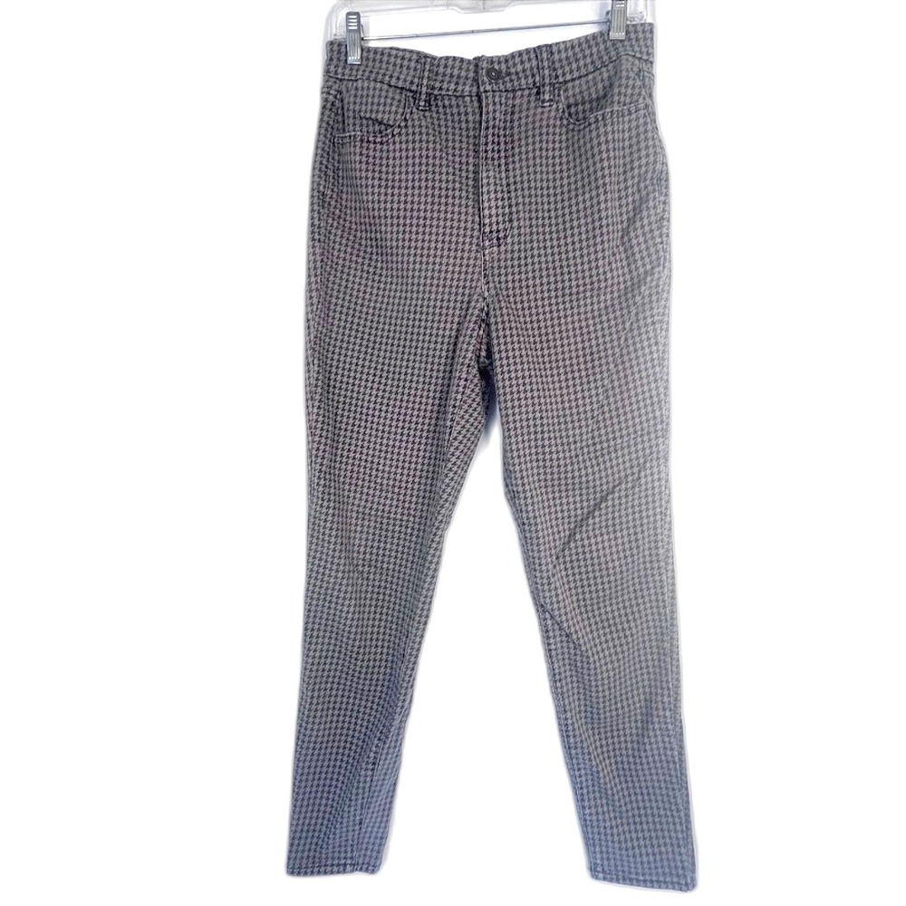 American Eagle Houndstooth Curvy Super Hi-Rise Jegging Jean Size 10 Gray